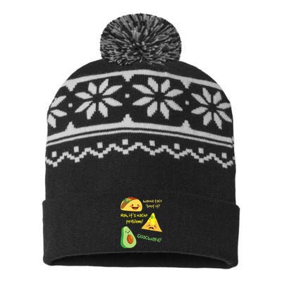 Wanna Taco Bout It Nacho Problem! Funny Avocado Food Pun USA-Made Snowflake Beanie