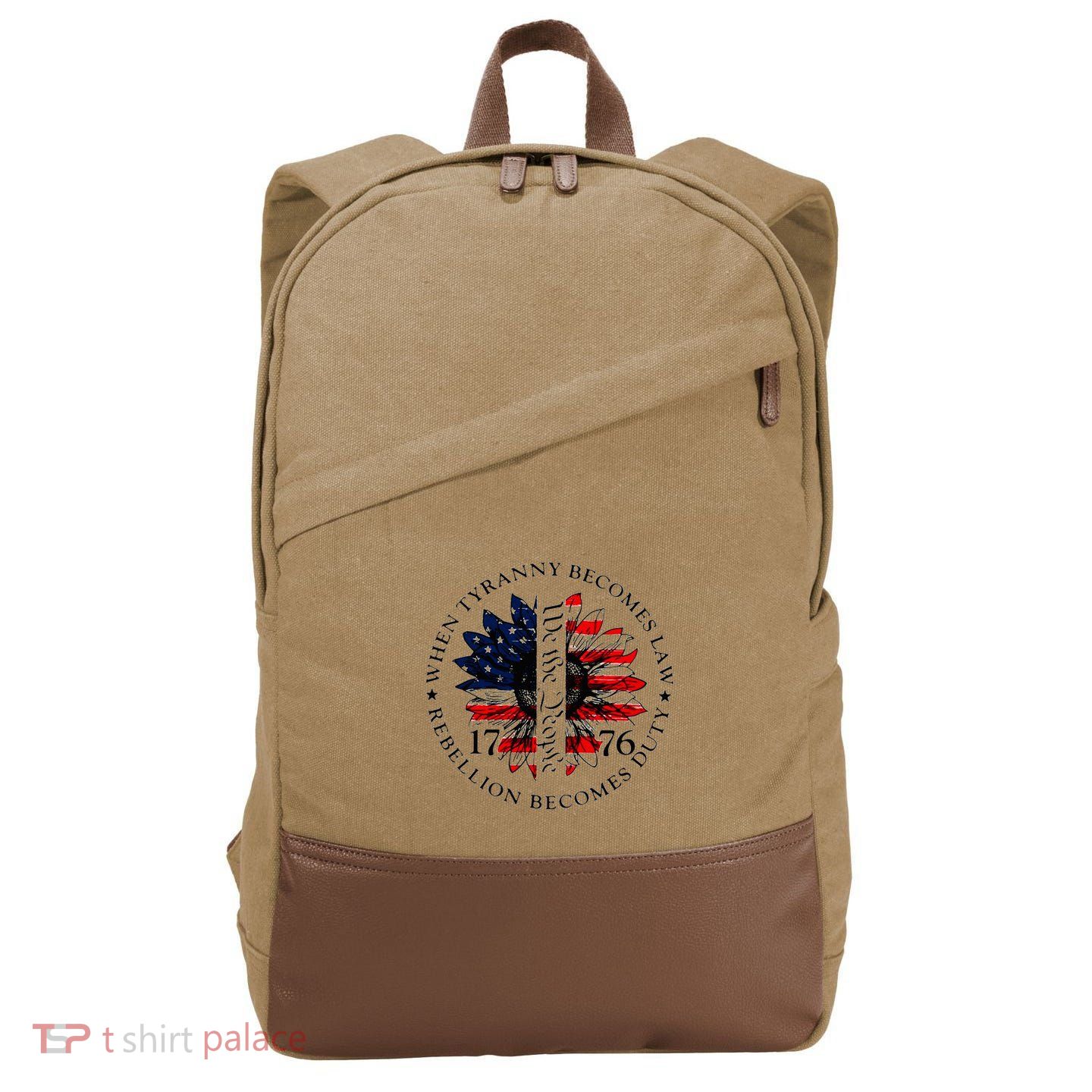When Tyranny Becomes Law Rebellion Becomes Duty Cotton Canvas Backpack