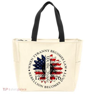When Tyranny Becomes Law Rebellion Becomes Duty Zip Tote Bag