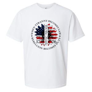 When Tyranny Becomes Law Rebellion Becomes Duty Sueded Cloud Jersey T-Shirt