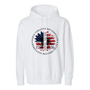 When Tyranny Becomes Law Rebellion Becomes Duty Garment-Dyed Fleece Hoodie