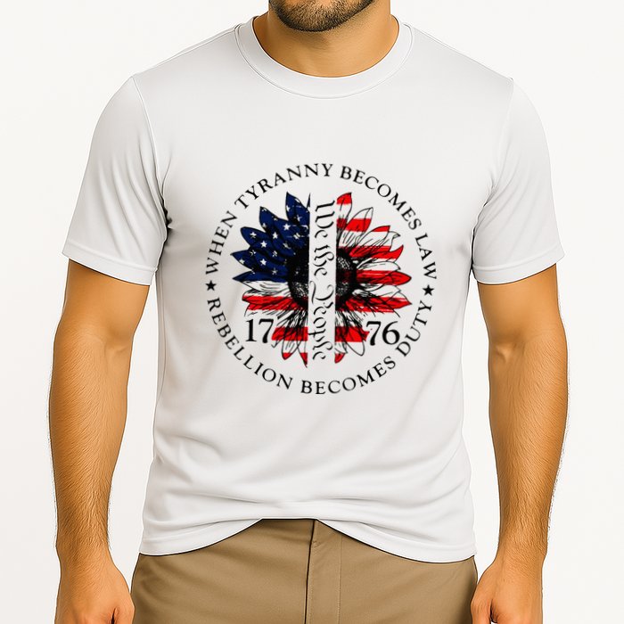 When Tyranny Becomes Law Rebellion Becomes Duty Cooling Performance Crew T-Shirt