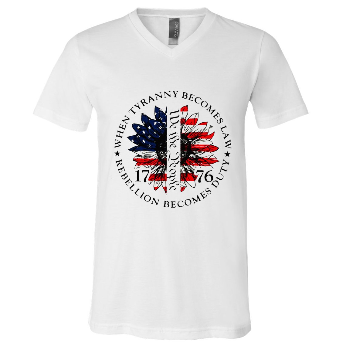 When Tyranny Becomes Law Rebellion Becomes Duty V-Neck T-Shirt
