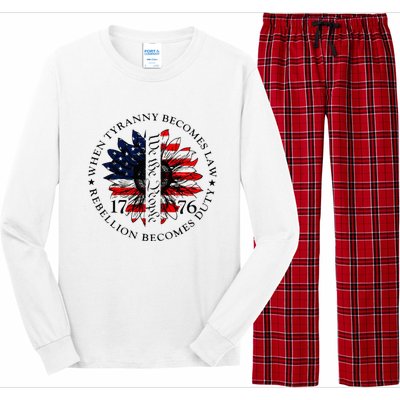 When Tyranny Becomes Law Rebellion Becomes Duty Long Sleeve Pajama Set