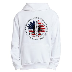 When Tyranny Becomes Law Rebellion Becomes Duty Urban Pullover Hoodie