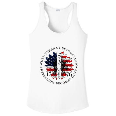 When Tyranny Becomes Law Rebellion Becomes Duty Ladies PosiCharge Competitor Racerback Tank