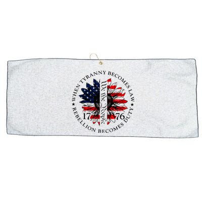 When Tyranny Becomes Law Rebellion Becomes Duty Large Microfiber Waffle Golf Towel