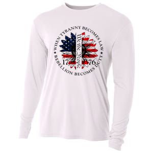 When Tyranny Becomes Law Rebellion Becomes Duty Cooling Performance Long Sleeve Crew