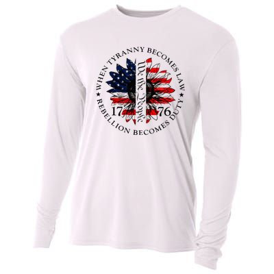 When Tyranny Becomes Law Rebellion Becomes Duty Cooling Performance Long Sleeve Crew