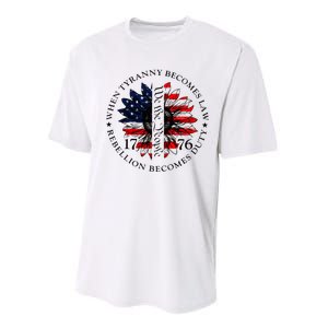 When Tyranny Becomes Law Rebellion Becomes Duty Performance Sprint T-Shirt