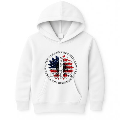 When Tyranny Becomes Law Rebellion Becomes Duty Kids Hoodie