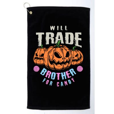 Will Trade Brother For Candy Funny Halloween Shirt Golf Towel