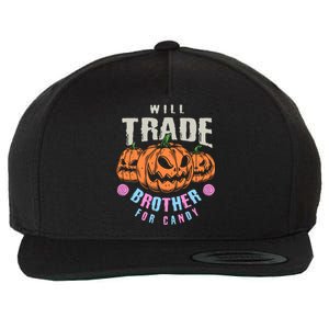 Will Trade Brother For Candy Funny Halloween Shirt Wool Snapback Cap