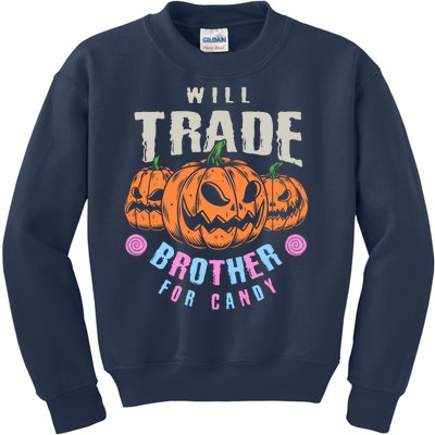 Will Trade Brother For Candy Funny Halloween Shirt Kids Sweatshirt