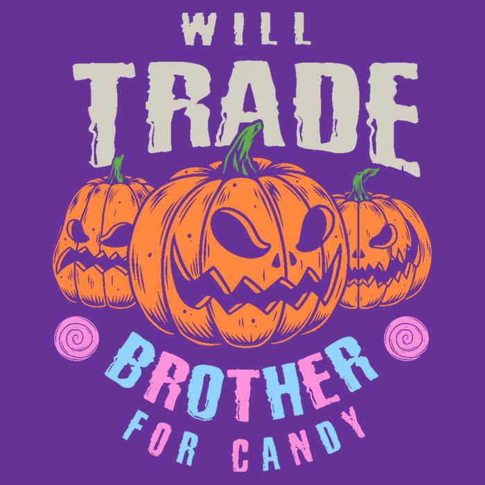 Will Trade Brother For Candy Funny Halloween Shirt Baby Bodysuit