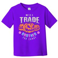 Will Trade Brother For Candy Funny Halloween Shirt Toddler T-Shirt