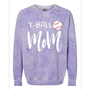 Wo T Ball Mom Tee Ball Christmas V-Neck Colorblast Crewneck Sweatshirt