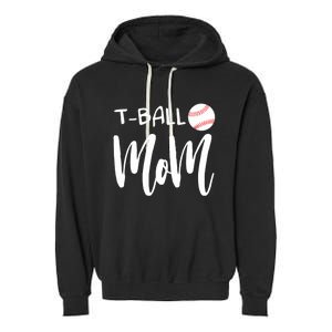 Wo T Ball Mom Tee Ball Christmas V-Neck Garment-Dyed Fleece Hoodie