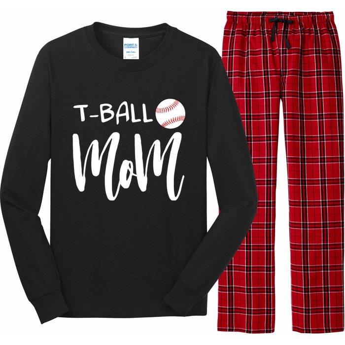 Wo T Ball Mom Tee Ball Christmas V-Neck Long Sleeve Pajama Set