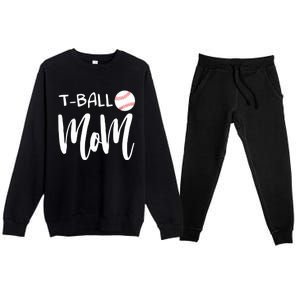 Wo T Ball Mom Tee Ball Christmas V-Neck Premium Crewneck Sweatsuit Set