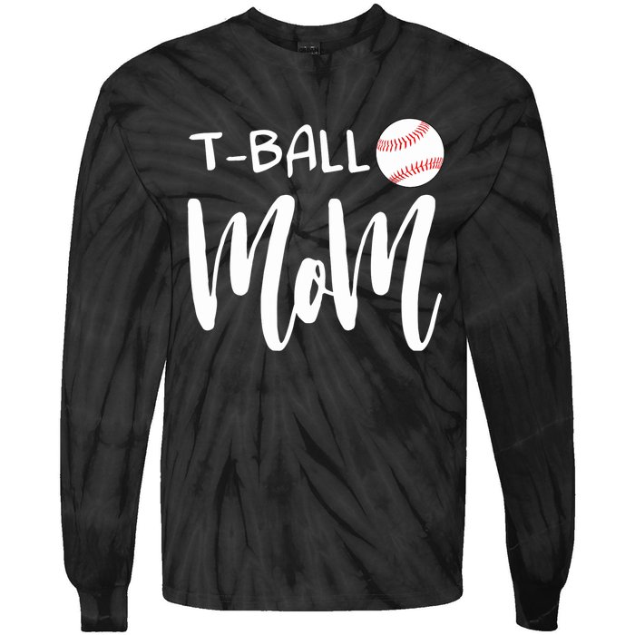 Wo T Ball Mom Tee Ball Christmas V-Neck Tie-Dye Long Sleeve Shirt