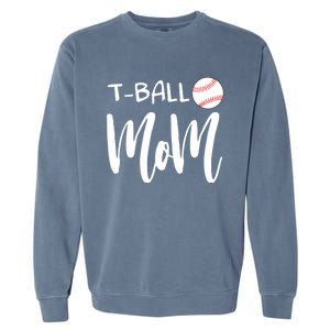 Wo T Ball Mom Tee Ball Christmas V-Neck Garment-Dyed Sweatshirt