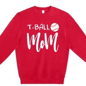 Wo T Ball Mom Tee Ball Christmas V-Neck Premium Crewneck Sweatshirt