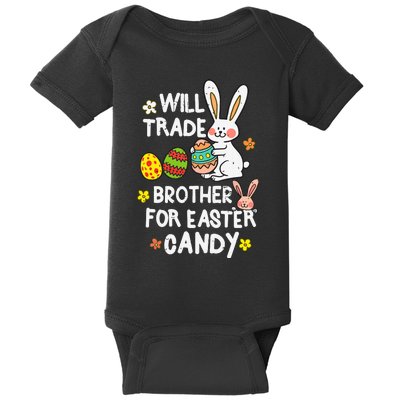 Will Trade Brother For Easter Candy Funny Baby Bodysuit