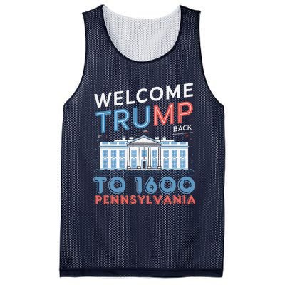 Welcome Trump Back To 1600 Pennsylvania Supporters Designa Supporters Design Mesh Reversible Basketball Jersey Tank