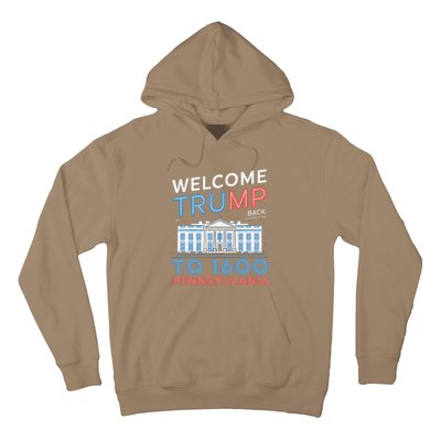 Welcome Trump Back To 1600 Pennsylvania Supporters Designa Supporters Design Hoodie