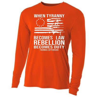 When Tyranny Becomes Law Rebellion Becomes Duty 1776 Cooling Performance Long Sleeve Crew