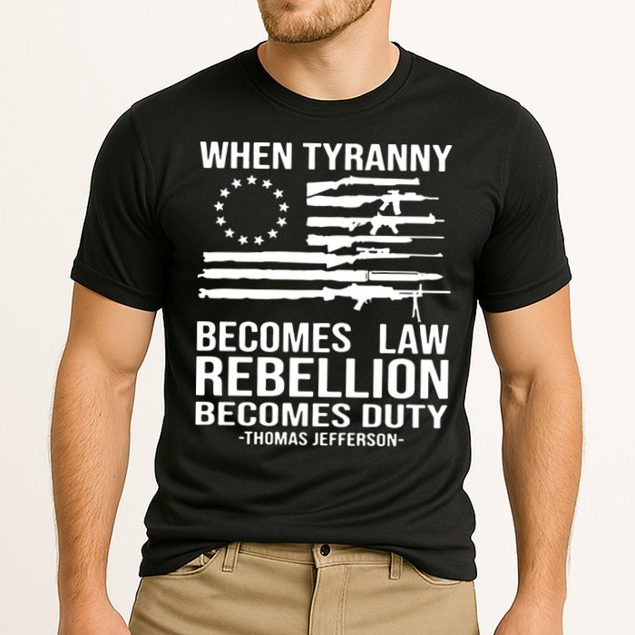 When Tyranny Becomes Law Rebellion Becomes Duty 1776 Cooling Performance Crew T-Shirt