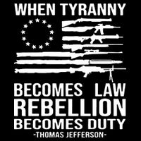 When Tyranny Becomes Law Rebellion Becomes Duty 1776 Cooling Performance Crew T-Shirt