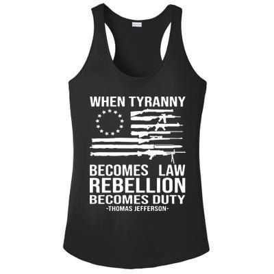 When Tyranny Becomes Law Rebellion Becomes Duty 1776 Ladies PosiCharge Competitor Racerback Tank
