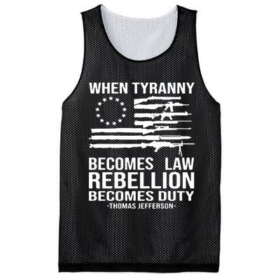 When Tyranny Becomes Law Rebellion Becomes Duty 1776 Mesh Reversible Basketball Jersey Tank
