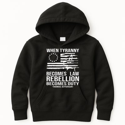 When Tyranny Becomes Law Rebellion Becomes Duty 1776 Kids Hoodie