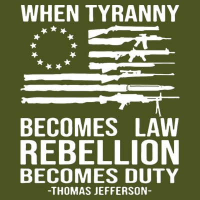 When Tyranny Becomes Law Rebellion Becomes Duty 1776 T-Shirt