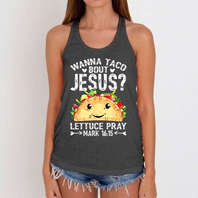 Wanna Taco Bout Jesus Cinco De Mayo Women Men Christian Women's Knotted Racerback Tank