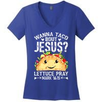 Wanna Taco Bout Jesus Cinco De Mayo Women Men Christian Women's V-Neck T-Shirt