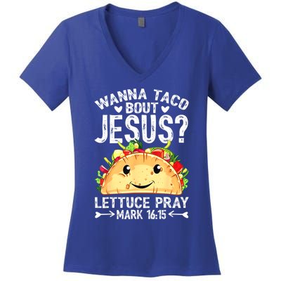 Wanna Taco Bout Jesus Cinco De Mayo Women Men Christian Women's V-Neck T-Shirt