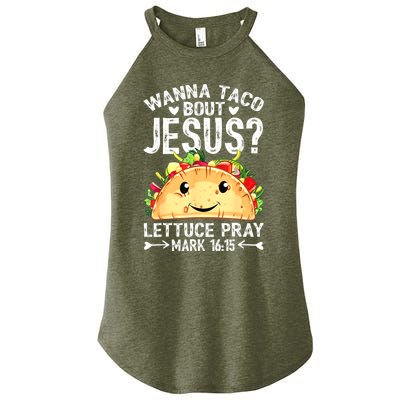 Wanna Taco Bout Jesus Cinco De Mayo Women Men Christian Women's Perfect Tri Rocker Tank