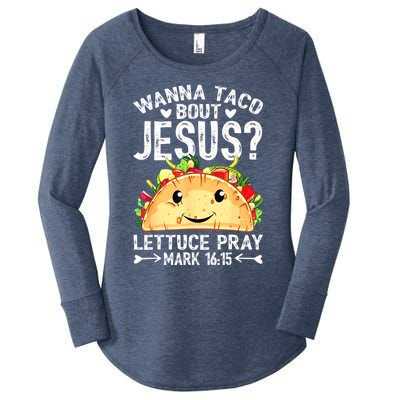 Wanna Taco Bout Jesus Cinco De Mayo Women Men Christian Women's Perfect Tri Tunic Long Sleeve Shirt