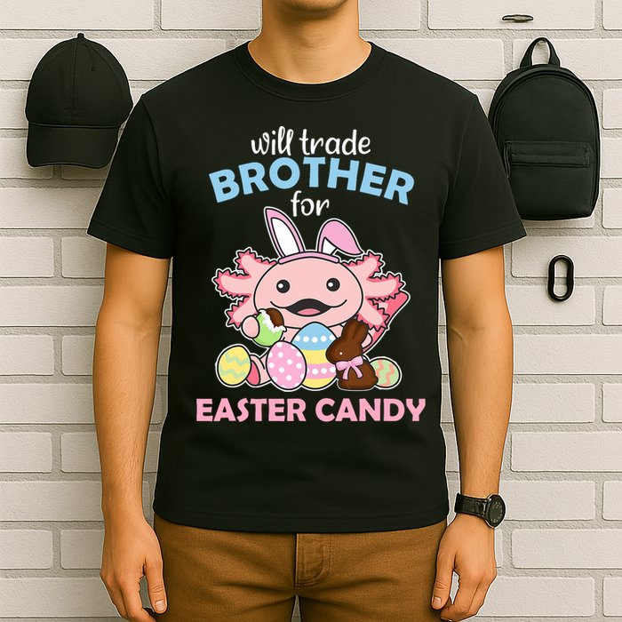 Will Trade Brother For Easter Candy Cute Axolotl T-Shirt
