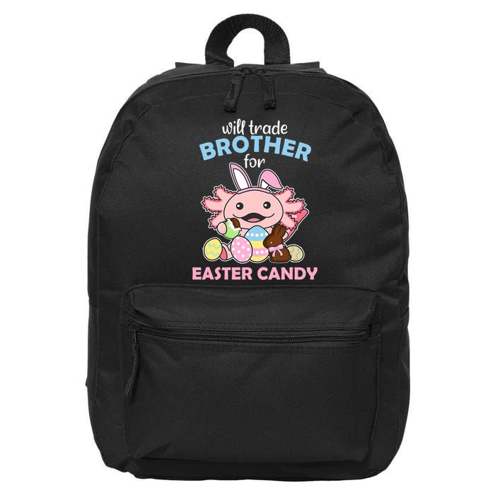 Will Trade Brother For Easter Candy Cute Axolotl 16 in Basic Backpack