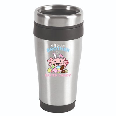 Will Trade Brother For Easter Candy Cute Axolotl 16oz Travel Tumbler