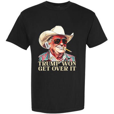 Western Trump Cowboy Trump Won Get Over It Garment-Dyed Heavyweight T-Shirt