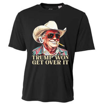 Western Trump Cowboy Trump Won Get Over It Cooling Performance Crew T-Shirt