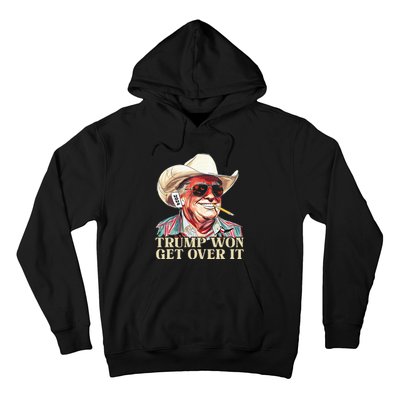 Western Trump Cowboy Trump Won Get Over It Hoodie