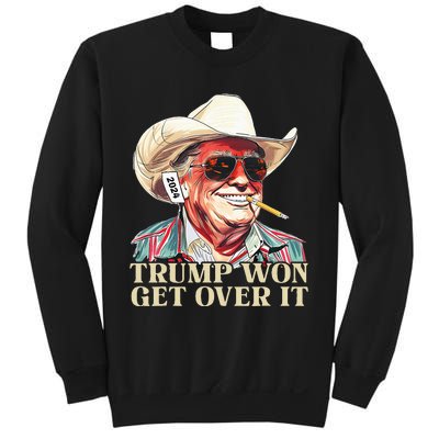 Western Trump Cowboy Trump Won Get Over It Sweatshirt