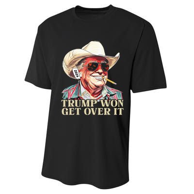 Western Trump Cowboy Trump Won Get Over It Performance Sprint T-Shirt